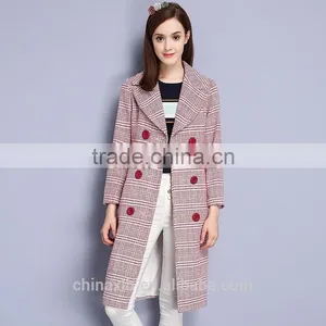 Latest Fashion Stye Single Breasted Women Dress Wool Coat for Winter thumbnail-1