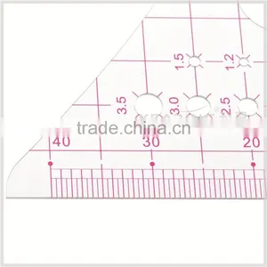 Kearing 1/4 Plastic Sandwich Line Scale Ruler / PVC Triangle Scales at Factory Price # 8514 thumbnail-5