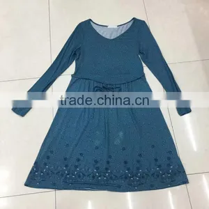 Women Cheap Long Sleeve Dot Print Dress Stock Apparel thumbnail-1