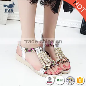2017 New Summer Hot Sale Breathable Rhinestone Sandals for Women's Shoes HFRX1410 thumbnail-4