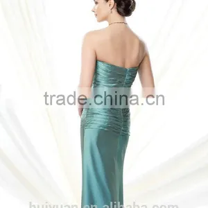 2 Pieces Formal Long Sleeve Satin Mother Prom Dress thumbnail-3