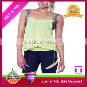 2016 Womens Fitness Gym Tank Top Sport Wear Deep Cut Gym Tank Top thumbnail-1