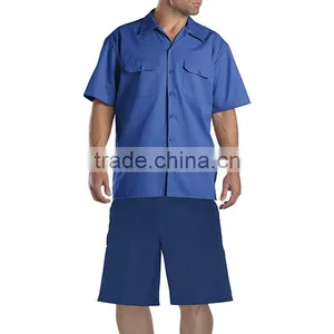 Wholesale Cheapest Summer Work Uniforms Short Sleeve Shirts and Short Pants Workwear thumbnail-5