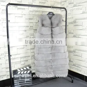 High Quality Hot Sales Type Women Natural Fox Fur Vest Winter Coat Fox Fur thumbnail-2