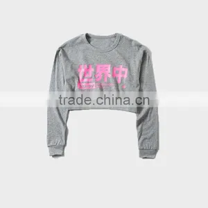 Fashion Hoddies Long Sleeve Crew Neck Ladies Cotton Sweater thumbnail-4