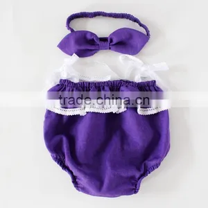 ShiJ Baby Clothes Romper Linen Solid Toddler Girls Outfits Set thumbnail-5
