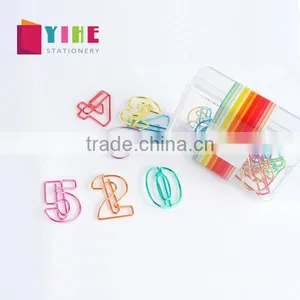 Multi Color Planner Paper Clip Stainless Steel Plating Figure Shape Paper Clip thumbnail-1