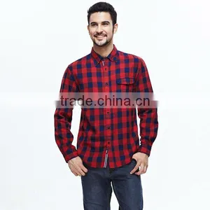 New Arrivel OEM Red and Black Check Flannel Shirt thumbnail-3