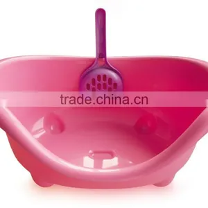 R1893H Cat Litter Basin Cat Toilet Open Litter Box Pet Toilet Bedpan Send Litter Shovel Cat Supplies thumbnail-1