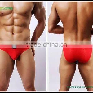 Sexy Colorful Mens Boxer Briefs in Own Design Man Sexy Underwear Transparent Men's Knitted Briefs thumbnail-4