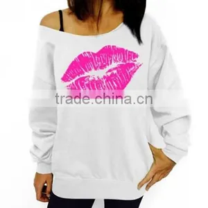 Lip Printed Women Blouse One Shoulder Blouses Spring Summer Shirts Blusas Mujer thumbnail-5