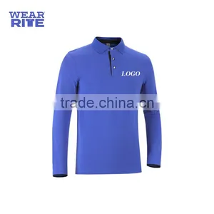 100% Cotton High Quality Long Sleeve Polo Shirt thumbnail-1