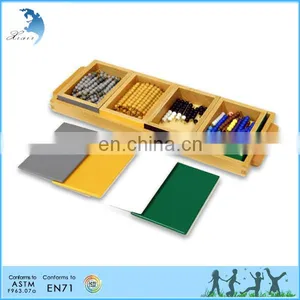 Preschool Wooden Educational Montessori Material EN71 Mathematic Toy Subtraction Snake Game in 4 Boxes thumbnail-1