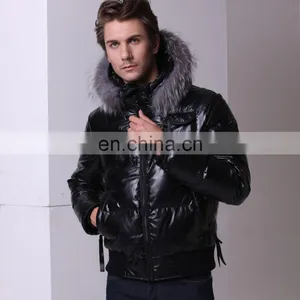 New Arrival Leather Waterproof Down Winter Jacket for Men thumbnail-1