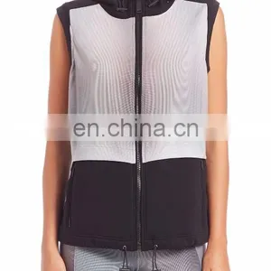 Two Tone Wholesale Spring Tall Hoodies Sleeveless Slim Fit Tracksuits for Men thumbnail-2