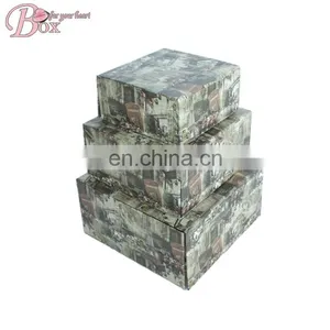 Hot Sale Cardboard Flower Clothing Storage Box Folded Paper Floded Hat Box thumbnail-3