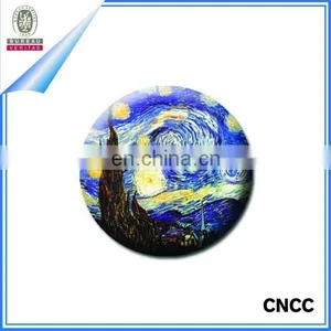 Custom 25mm Circle Round Tin Plate White Plastic Back Pin Button Badge thumbnail-3