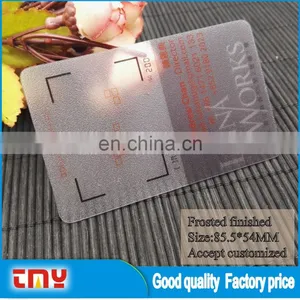 New Promotion Clear Plastic Business Cards With Frosted Finished thumbnail-6