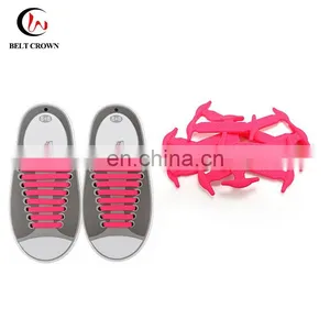 Mixed Color Elastic Silicone No Tie Shoelaces Design for Lock no Tie Shoelaces thumbnail-3