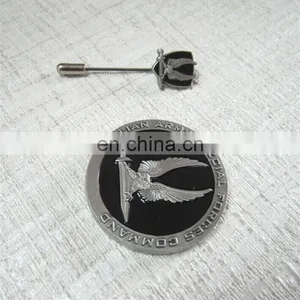 Epoxy Silver Metal Coin With Custom Design Eagle Shape Metal Challenge Souvenir Coin thumbnail-1