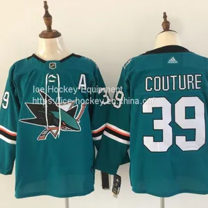 San Jose Sharks #39 Couture Green Jersey thumbnail-1