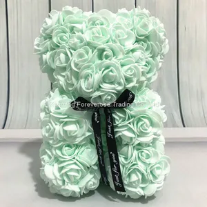 Factory Wholesale Valentine′s Day Gift PE Foam Rose Flower Teddy Bear thumbnail-2