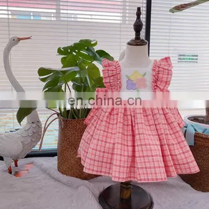 Spanish Lolita Girl Princess Dress Sleeveless Print Plaid Cute Dress For Girls Birthday Party Easter Dress Vestidos thumbnail-1