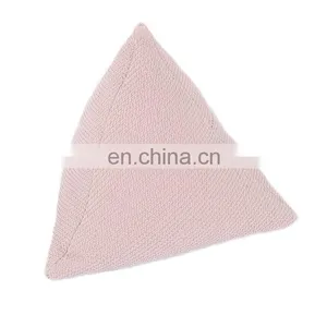 High Quality Plain Light Casual Portable Cheap Small Pink Pillows Multi Functional Foldable Folding Triangular Pillow for Home thumbnail-3