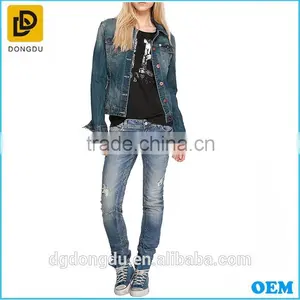 OEM Hot Sale Long Sleeve Men Windproof and Windproof Rain Denim Jacket thumbnail-3