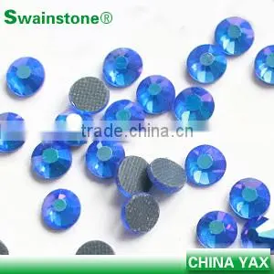 0922C HK Yax Swainstone Rhinestone Factory Round Flat Back Aquamarine Crystal Stone, Crystal Stone Hotfix, Crystal Stone Iron on thumbnail-2