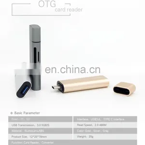 3 in 1 Multifunction USB-C Type C/USB 3.0/Micro USB/OTG TF SD MS Card Reader thumbnail-3