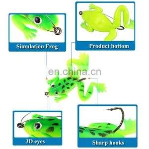 5.2g/6cm Frog Soft Lure Bait With Hook, a Bag of 4 Frog Bait thumbnail-3