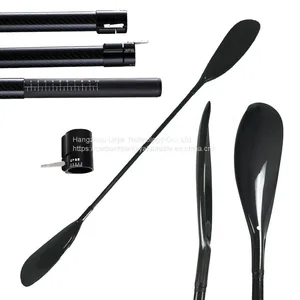 2 Pieces Aliminium Adjuster Adjustable 100% Carbon Fiber Kayak Paddle Wing With Oval Shaft thumbnail-1