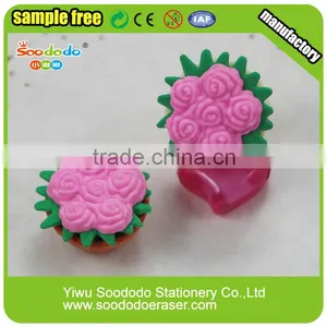 Pretty Flower Shaped Puzzle Rubber Eraser for Girl thumbnail-1