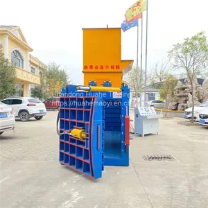 Horizontal Hydraulic Hh-140 Waste Carton Packer Can Opener Oil Drum Flattening Machine Plastic Film Used Clothes Baling Machine thumbnail-5