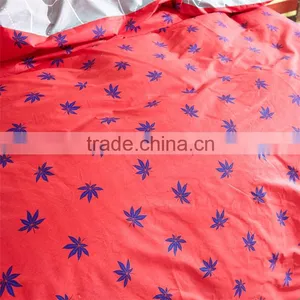 Hot Bright Color Red Maple Leaf Printed Cotton Sheets Set Good Quality 100% Cotton Comforter Bedding Sets Low Price thumbnail-4