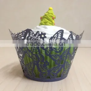 Custom Paper Wholesale Wedding Cupcake Wrapper Laser Cut thumbnail-6