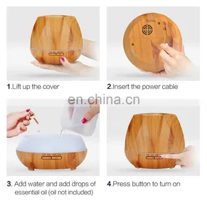 2021 Ultrasonic Wood Grain Air Humidifier With Remote Control thumbnail-4