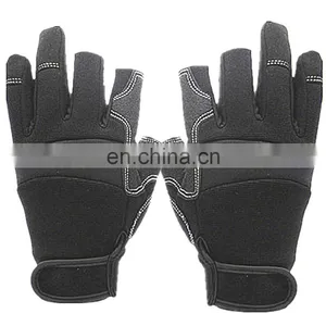Microfiber Touch Screen Synthetic Leather Driver Gloves With Elastic Cuff thumbnail-1