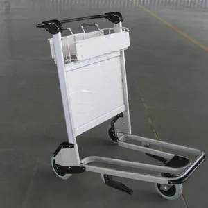 Steel Trolley Cart Airport Airport-Trolley Airport Stainless Steel Luggage Trolley thumbnail-1