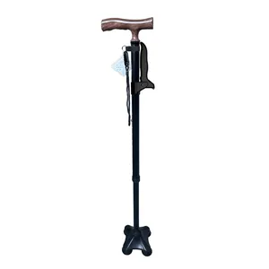 Zhenbang Aluminum Alloy Four-Corner Cane for the Elderly: Lightweight Auxiliary Cane With Non-Slip Design, Adjustable Handrail thumbnail-3