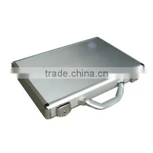 Sliver Brushed Aluminum Hard Briefcase thumbnail-1