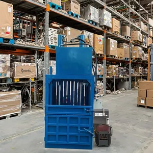 Hydraulic Rubber Packing Presse Trash Compactor Baling Machine Vertical Manual Forage Baler Machine thumbnail-1