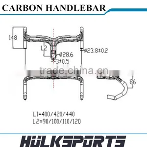 Wholesale Drop Handlebar T700 Carbon Racing Handlebar 3K/UD Carbon Bicycle Handlebar thumbnail-6