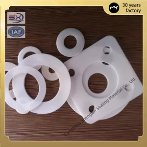 Flange Sealing White PTFE Gasket, Resistant to High Pressure and Corrosion. thumbnail-3