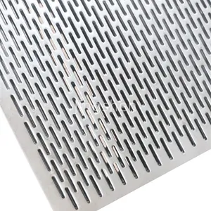 Galvanized Perforated Metal Mesh Wall Panel, Perforated Grating, Black Steel, Aluminum Micro-perforated Panel thumbnail-3