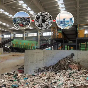 Solid Waste Management Machine Trommel Screen Separator Serial Machine With Conveyor EPC thumbnail-1