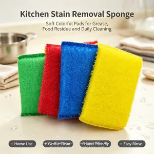 Non-Scratch Wire Cleaning Sponge Pads Heavy Duty Grease Remover for Pot, Pan, Oven, Countertop thumbnail-2