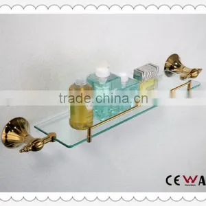Titanium Bathroom Glass Shelves Bathroom Fittings Bathroom Accessaries Bath Glass Shelf thumbnail-1
