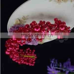 Luxury Red Beads Bridal Wedding Hair Accessory Fashion Hair Band thumbnail-3